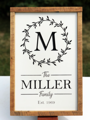 Vertical Sign with Frame